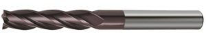 Immagine di Fresa in metallo duro standard TA1410, rivestita Nano TiAlN, elica 30°, serie extra lunga, 4 taglienti