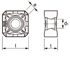 Immagine di Inserto per fresatura SNKX - SM