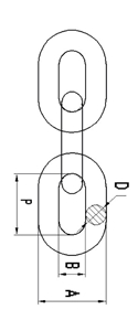 Immagine di Catena in acciaio legato grado 80, rifinita nera, modello EN 818-2
